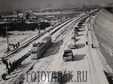 Первый трамвай в Красноярске на коммунальном мосту