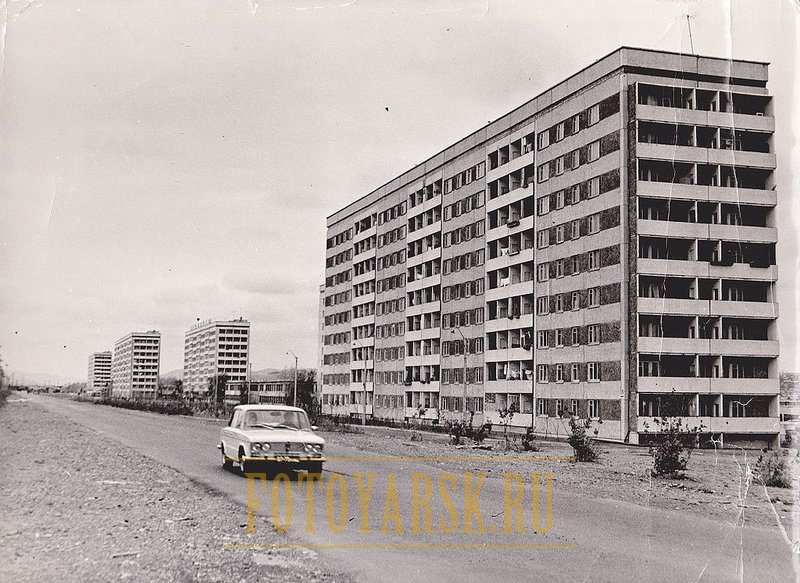 Улица Семафорная в Красноярске в 1970-е годы