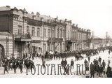 Центральная улица Красноярска, парад пожарных дружин.