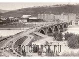 Коммунальный мост и левый берег в Красноярске